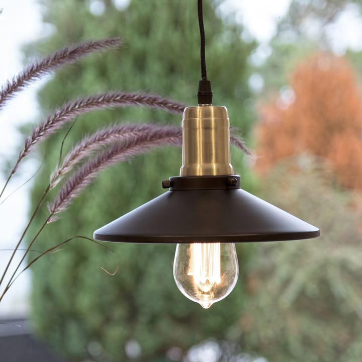Disc hanglamp mini, Matzwart-geborsteld messing Globen Lighting