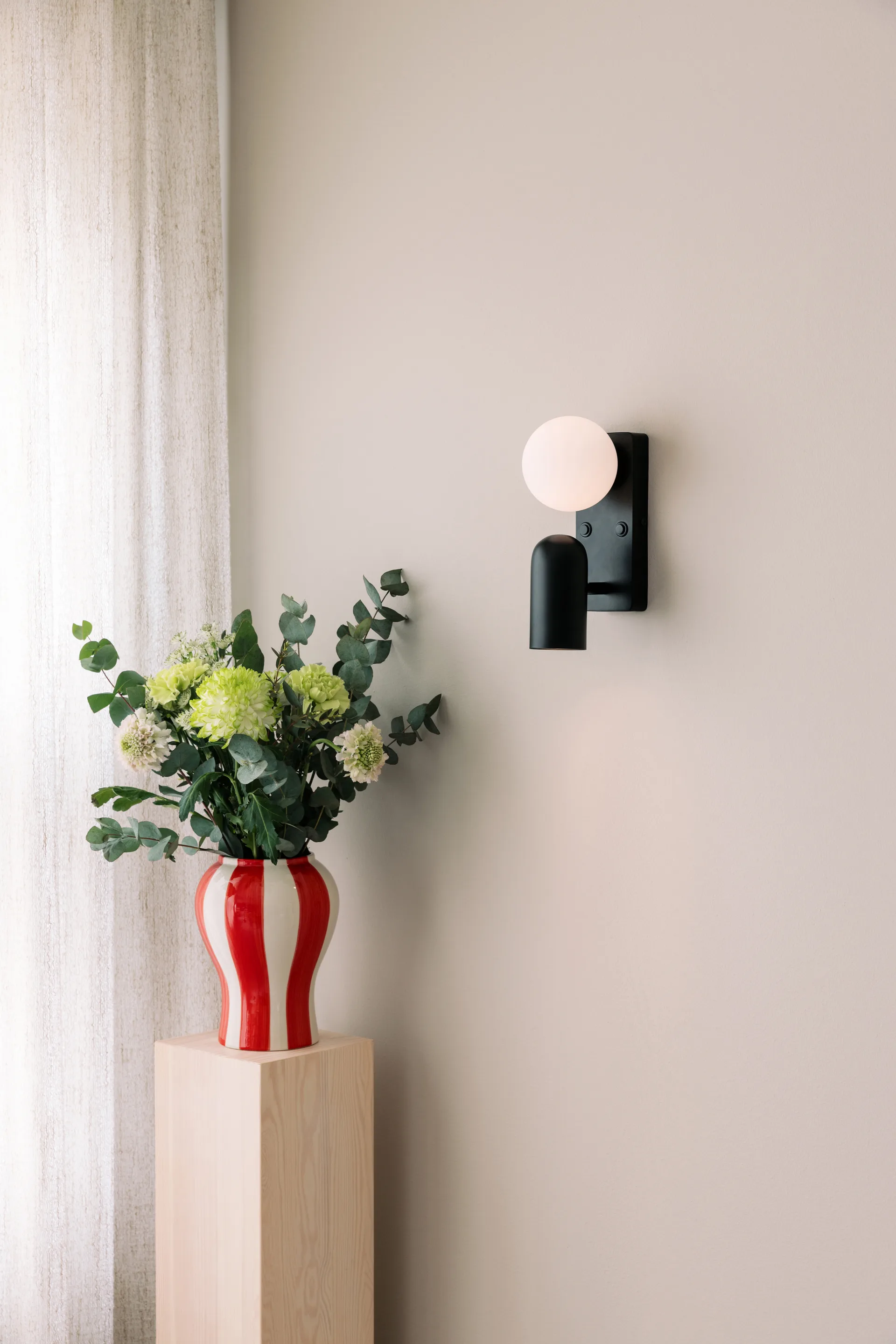 Doppio wandlamp, Zwart Globen Lighting