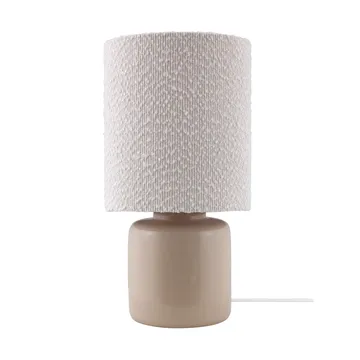 Florian tafellamp - Wit bouclé/beige, Ø20x39 cm - Globen Lighting