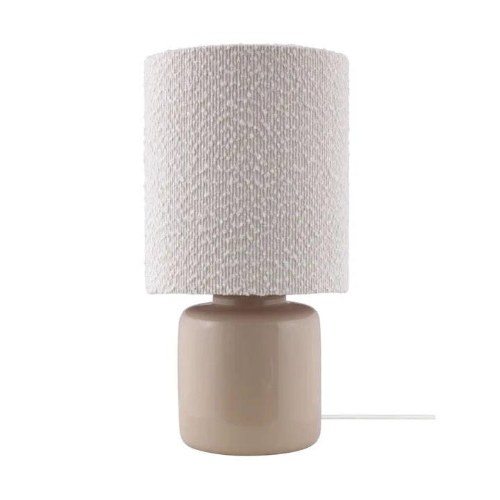 Florian tafellamp - Wit bouclé/beige, Ø20x39 cm - Globen Lighting