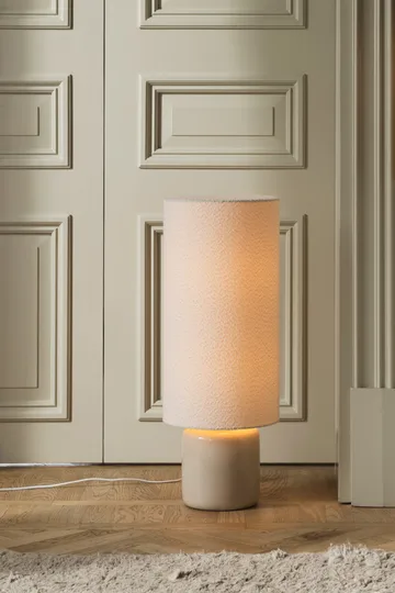 Florian vloerlamp - Wit bouclé/beige, Ø30x80 cm - Globen Lighting