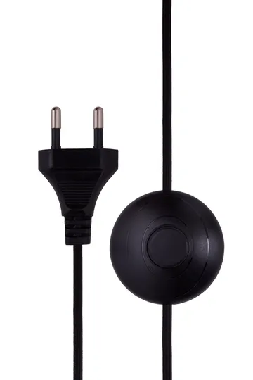 Florian vloerlamp - Wit bouclé/zwart, Ø30x80 cm - Globen Lighting