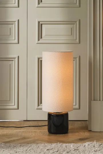 Florian vloerlamp - Wit bouclé/zwart, Ø30x80 cm - Globen Lighting