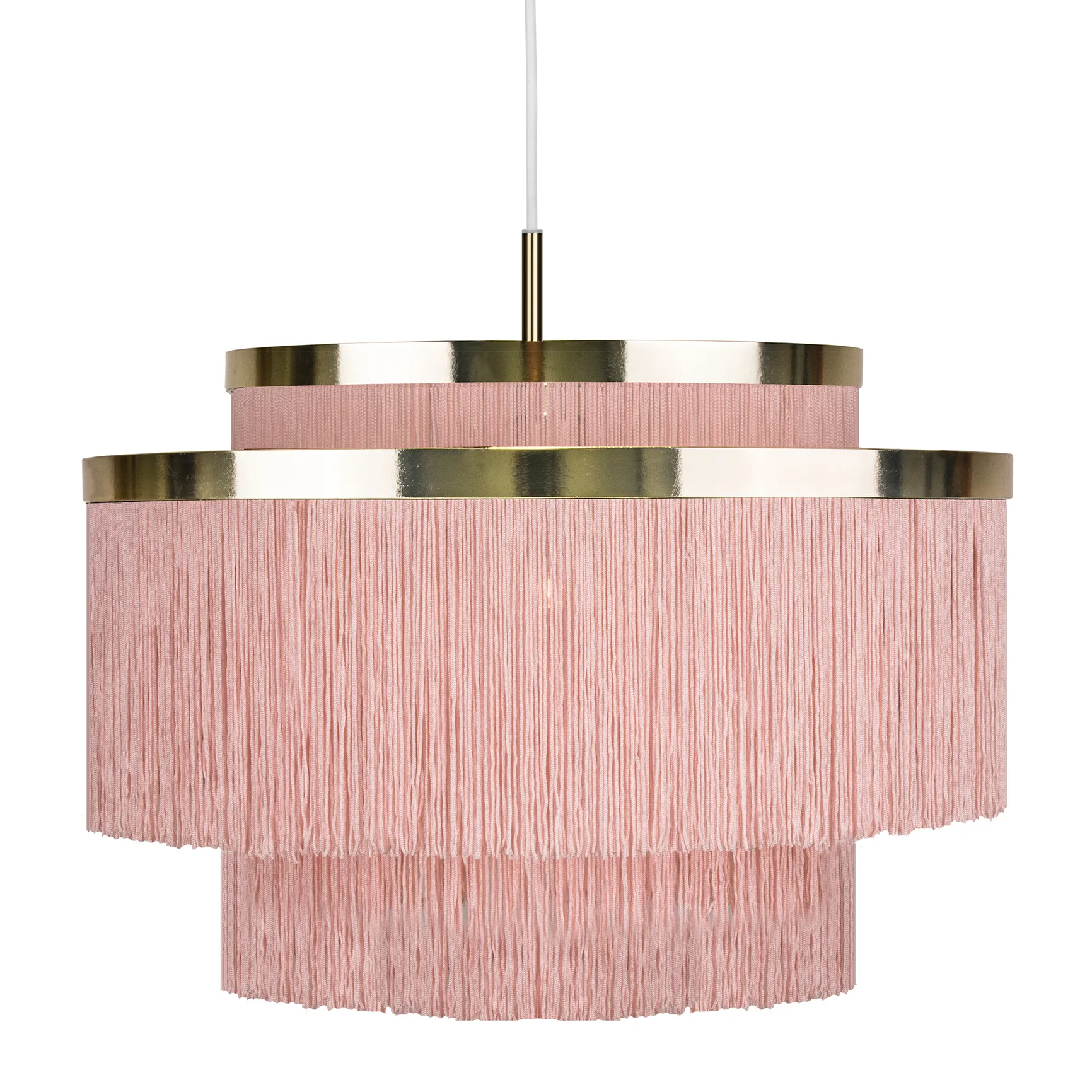 Frans plafondlamp, roze, messing Globen Lighting