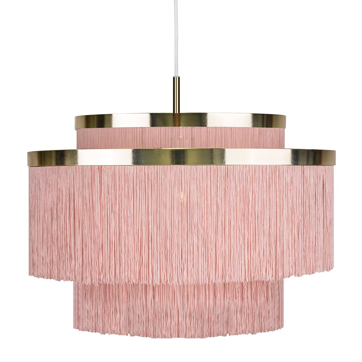 Globen Lighting Frans plafondlamp roze, messing