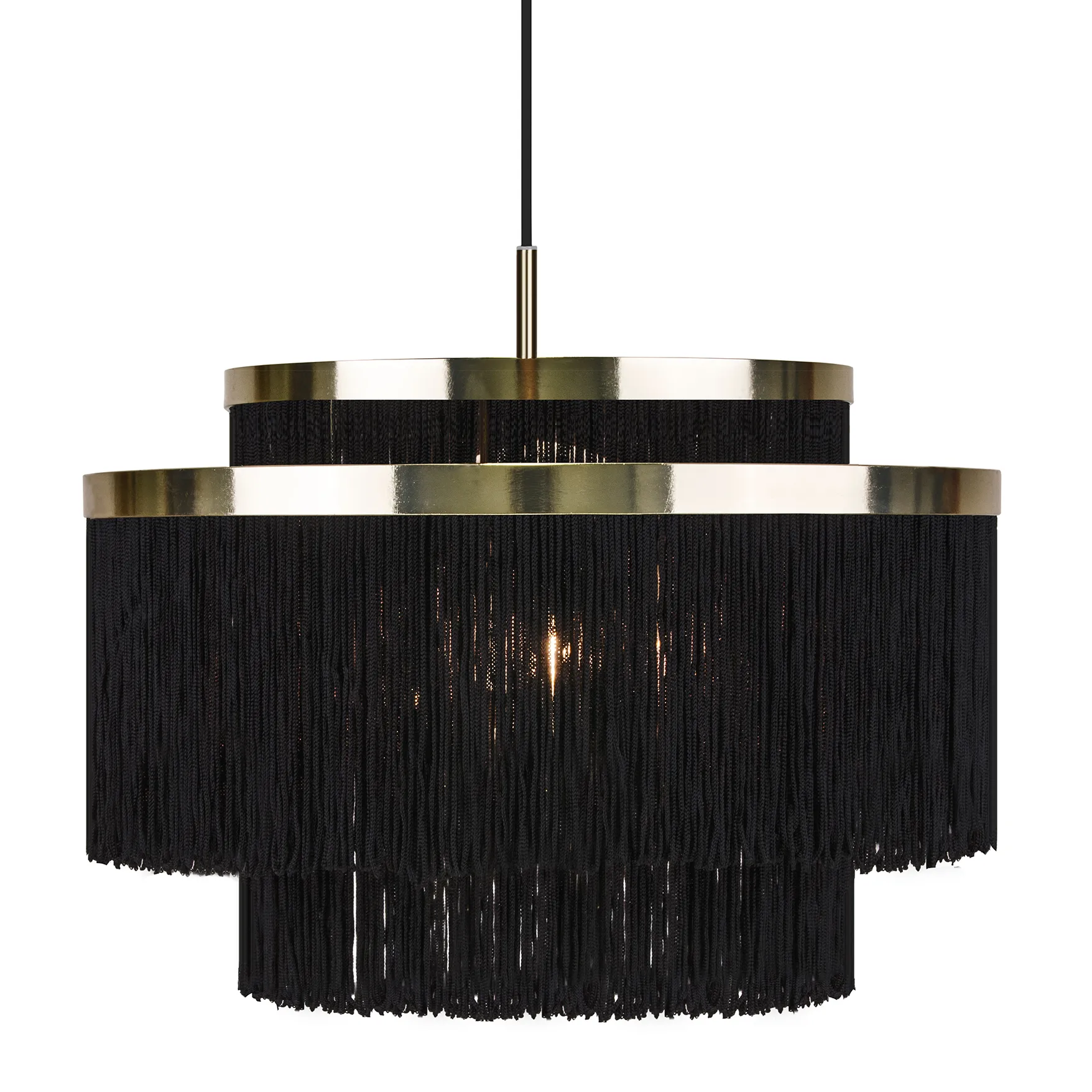 Frans plafondlamp, zwart, messing Globen Lighting