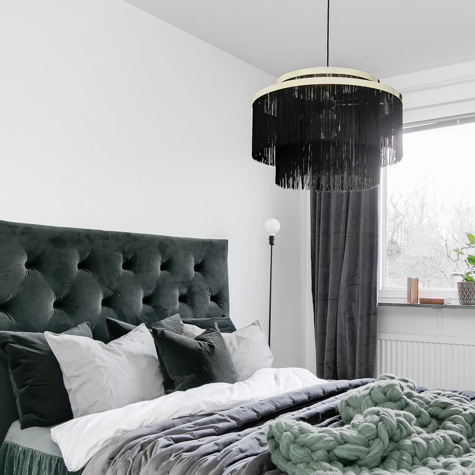 Frans plafondlamp, zwart, messing Globen Lighting