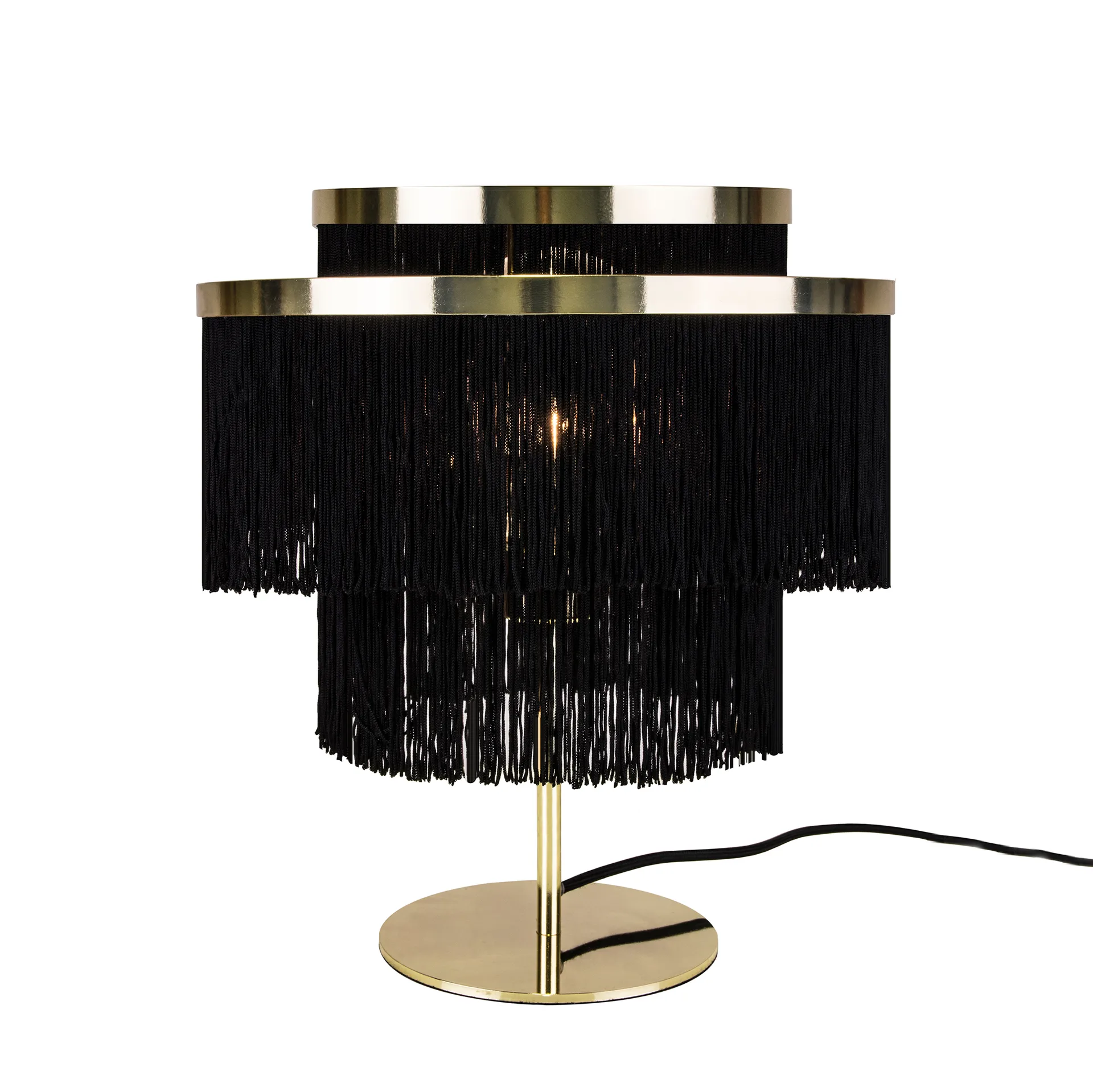 Frans tafellamp, zwart, messing Globen Lighting