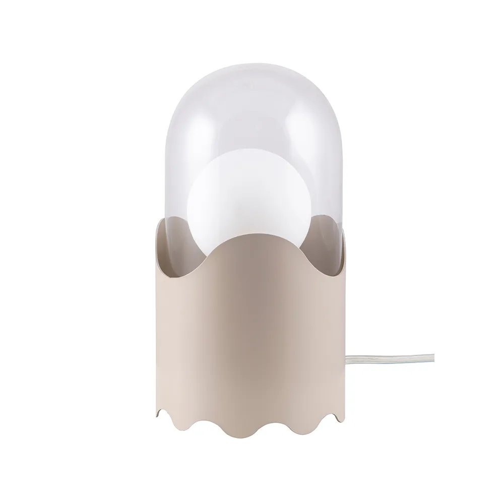 Ghost tafellamp, beige, transparant glas Globen Lighting