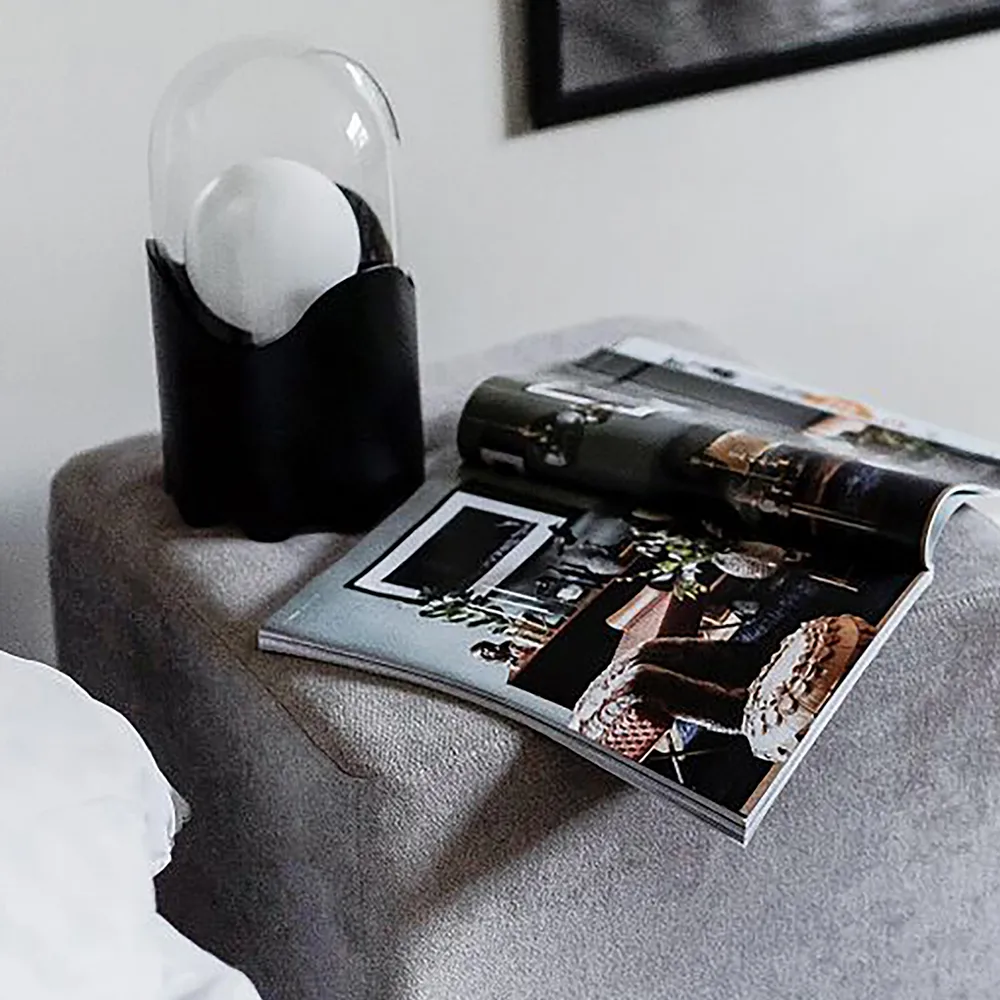Ghost tafellamp, beige, transparant glas Globen Lighting