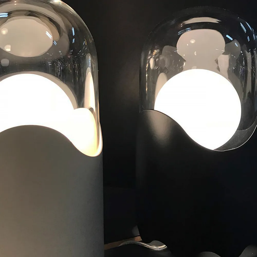 Ghost tafellamp, beige, transparant glas Globen Lighting
