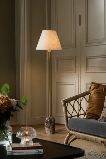 Gino vloerlamp - Bruin marmer - Globen Lighting