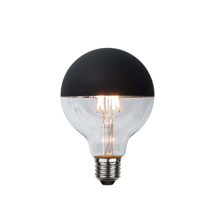 Glob LED lichtbron - transparant, bovenaan gespiegeld zwart, e27, 2,8w e27, 4w - Globen Lighting