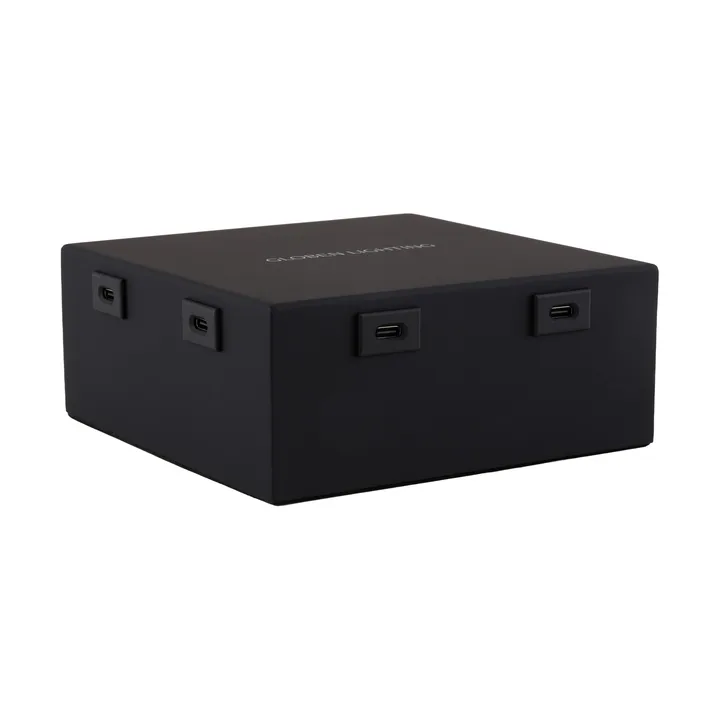 Globen Lighting oplaadhub USB C - Zwart, 8 st adapters - Globen Lighting