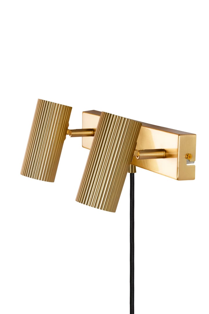 Hubble 2 wandlamp, Geborsteld messing Globen Lighting