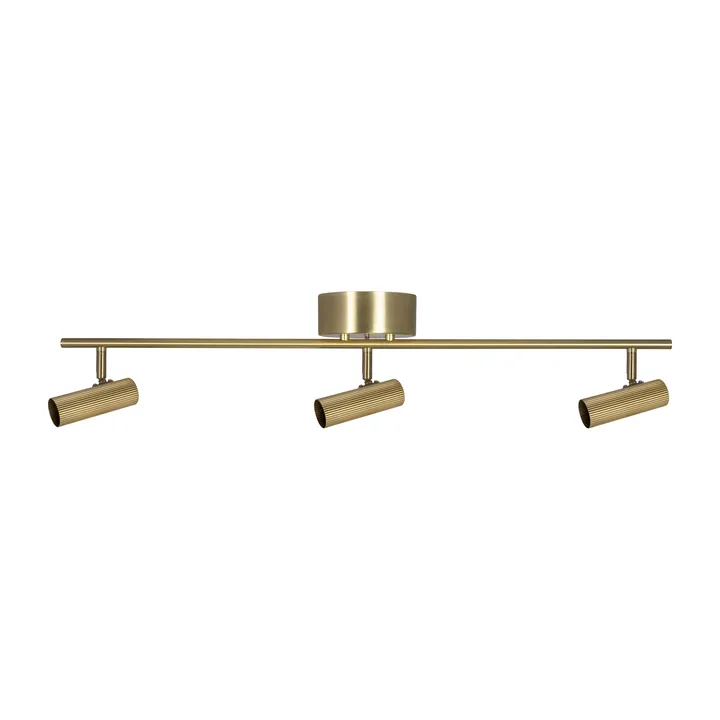 Hubble 3 Long plafondlamp - Geborsteld messing - Globen Lighting