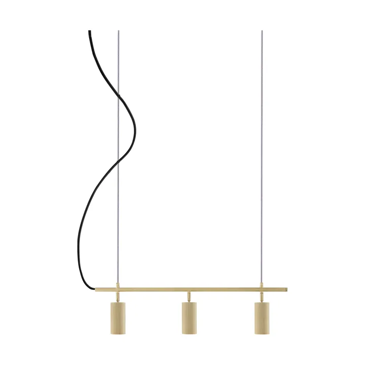 Hubble 3 Long plafondlamp - geborsteld messing - Globen Lighting