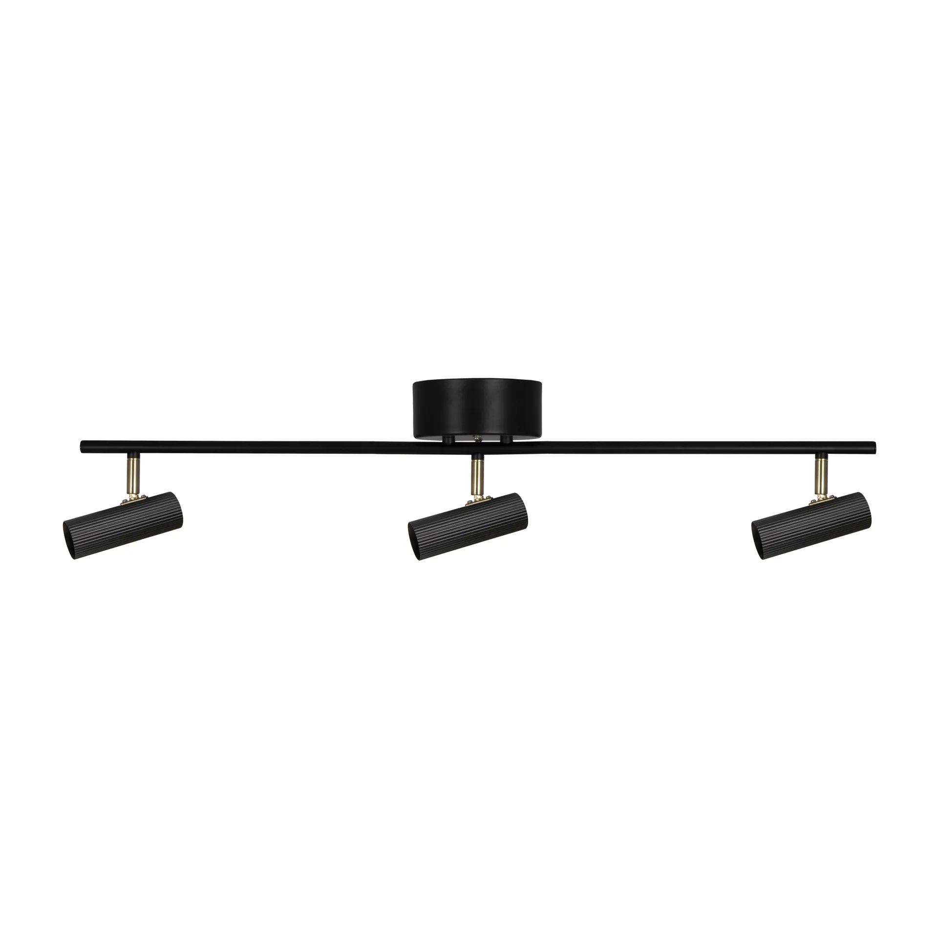 Hubble 3 Long plafondlamp, Zwart-messing Globen Lighting