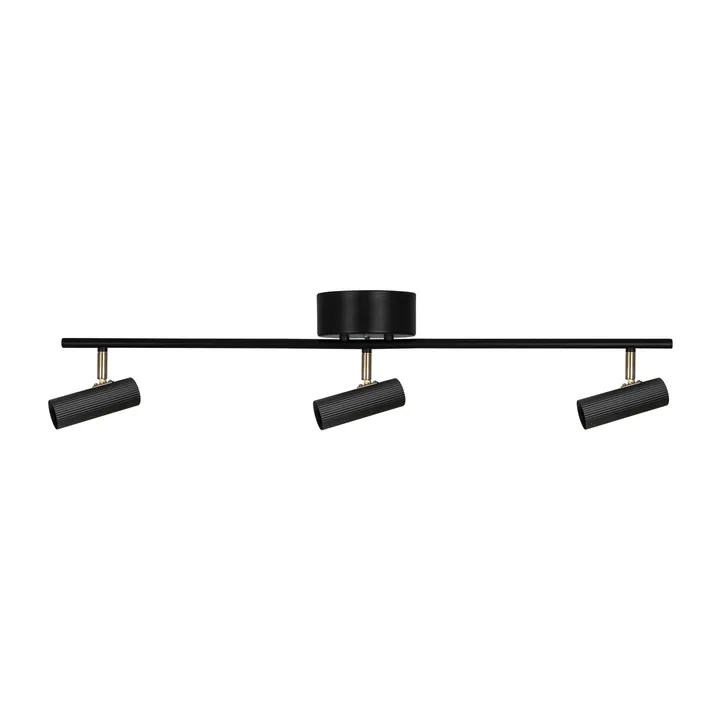 Hubble 3 Long plafondlamp - Zwart-messing - Globen Lighting