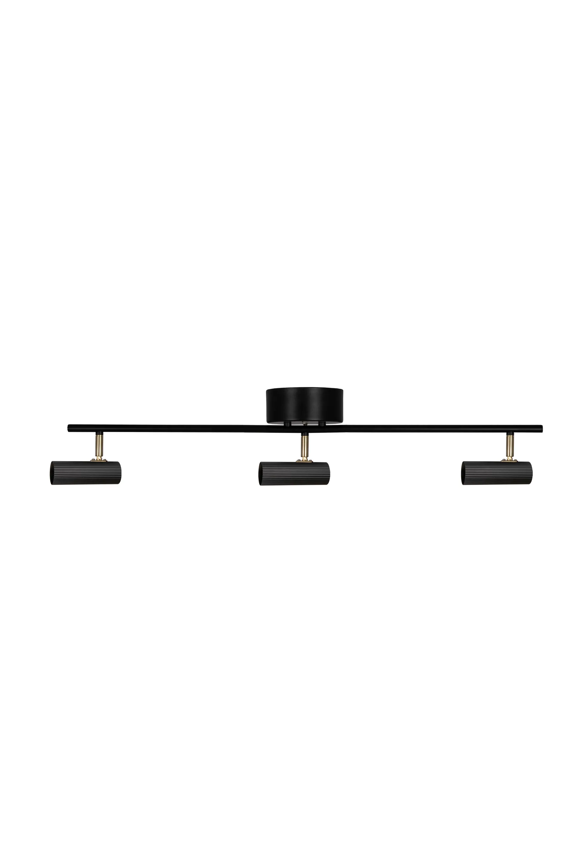 Hubble 3 Long plafondlamp, Zwart-messing Globen Lighting