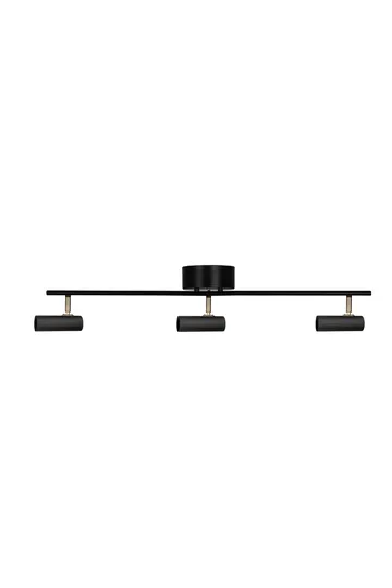 Hubble 3 Long plafondlamp - Zwart-messing - Globen Lighting