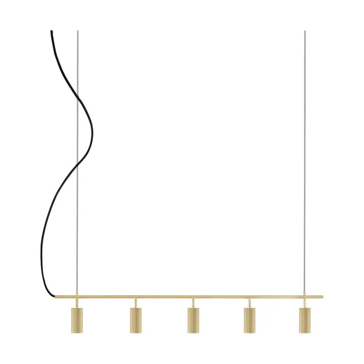 Hubble 5 Long plafondlamp - geborsteld messing - Globen Lighting