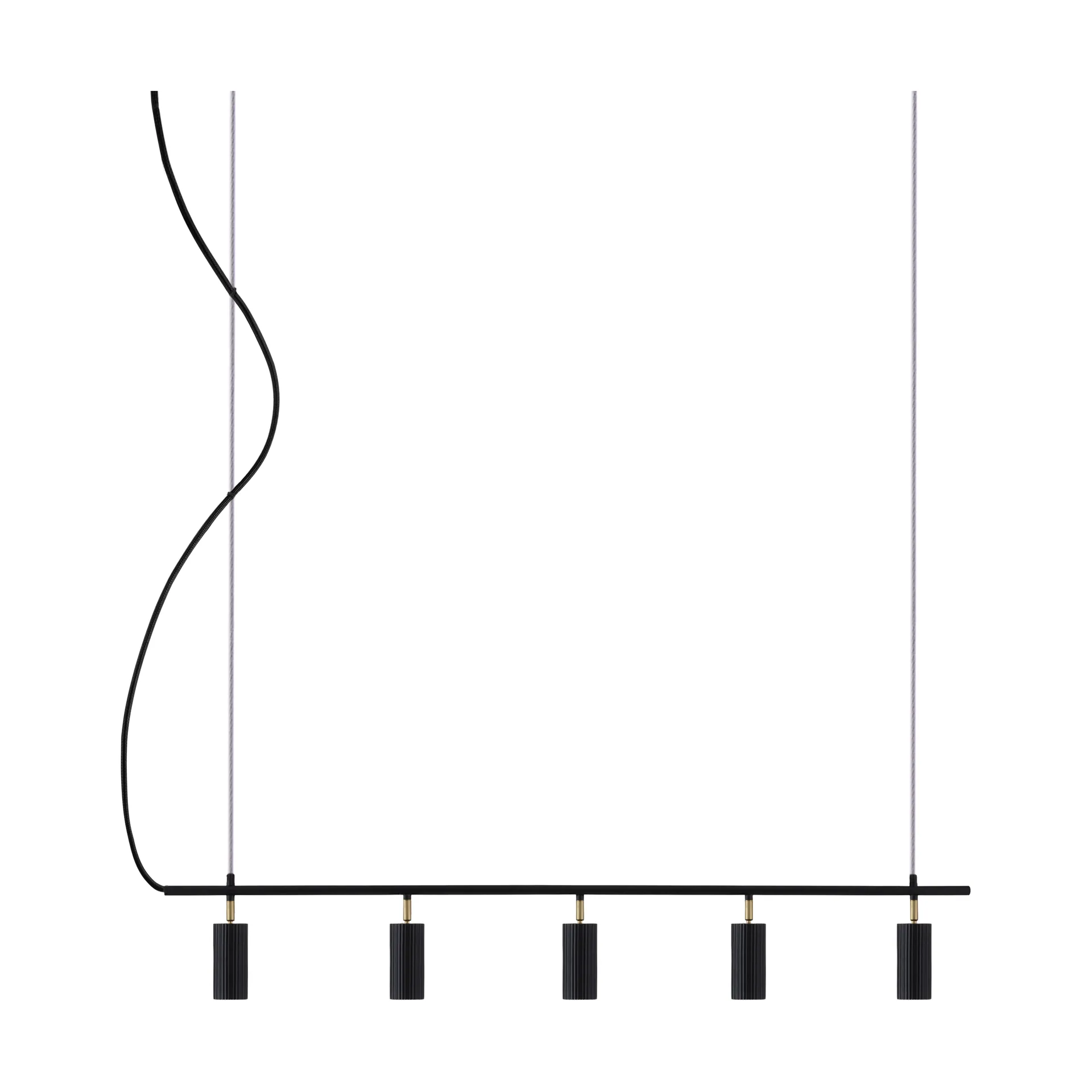 Hubble 5 Long plafondlamp, Zwart Globen Lighting