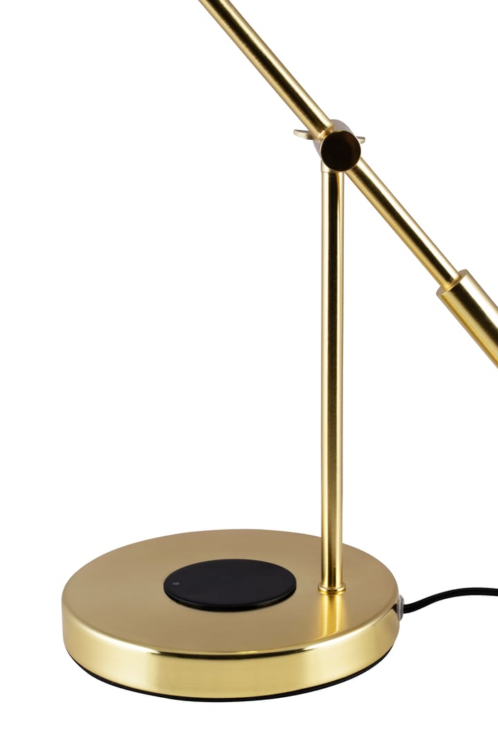 Hubble Read tafellamp met draadloos opladen, Geborsteld messing Globen Lighting