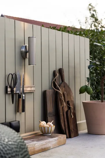 Hubble up/down wandlamp gevelverlichting - Geborsteld staal - Globen Lighting