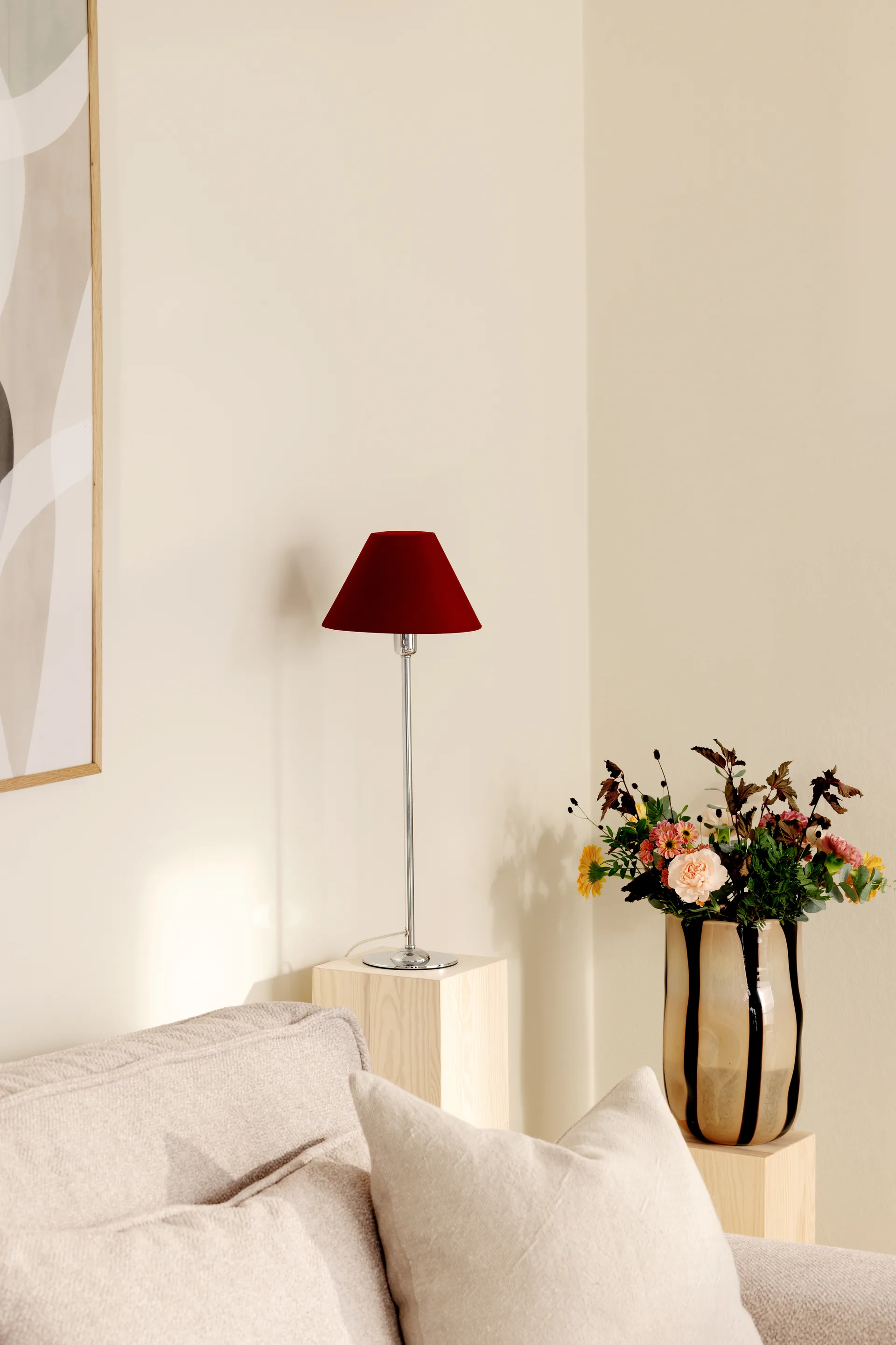 Iris 20 lampenkap, Bordeaux Globen Lighting