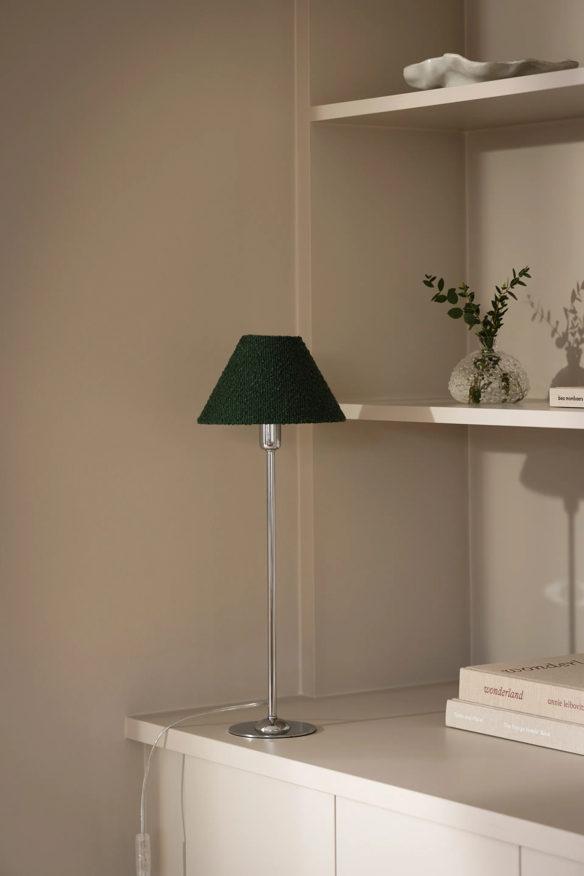 Iris 20 lampenkap, Bouclé mosgroen Globen Lighting