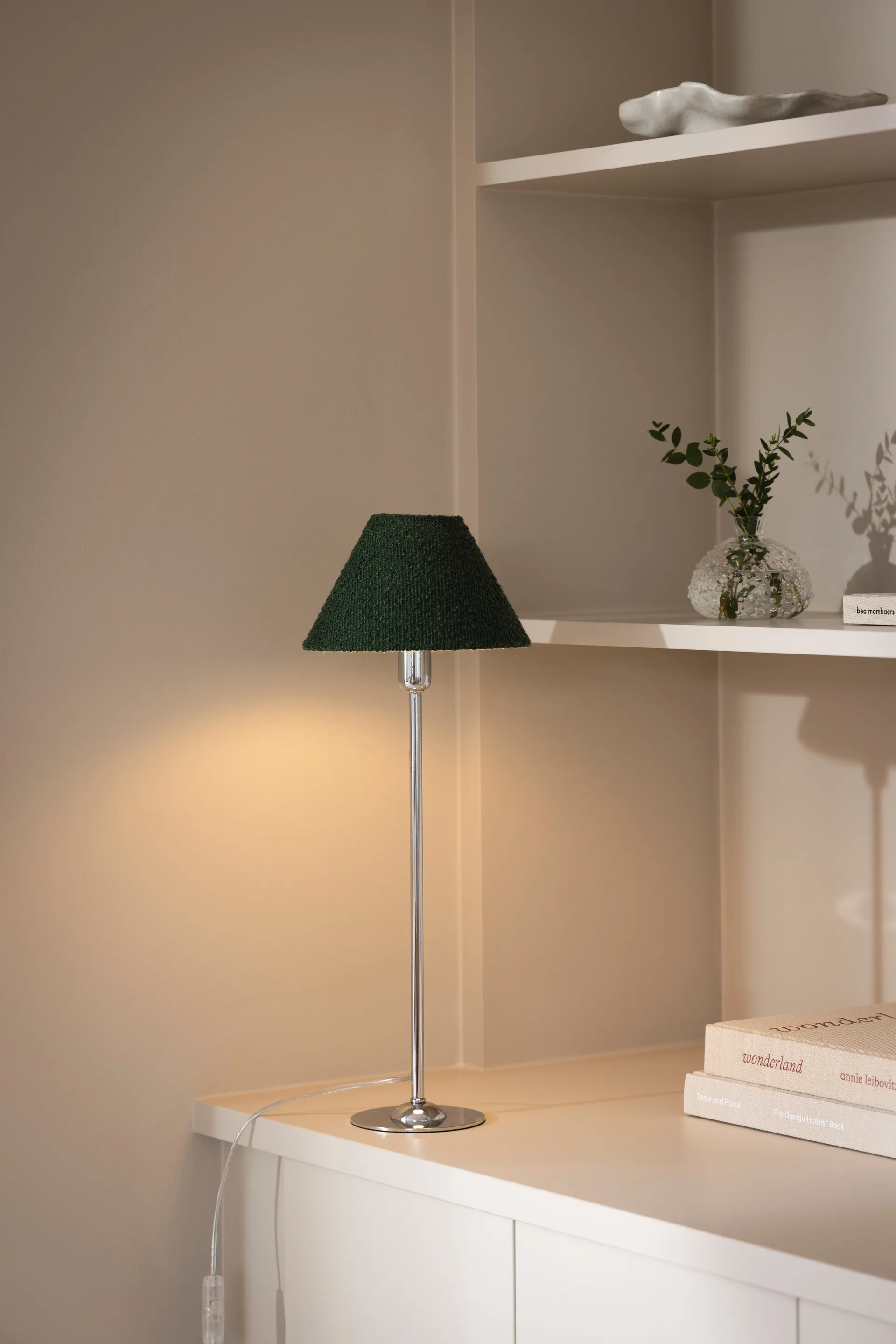 Iris 20 lampenkap, Bouclé mosgroen Globen Lighting