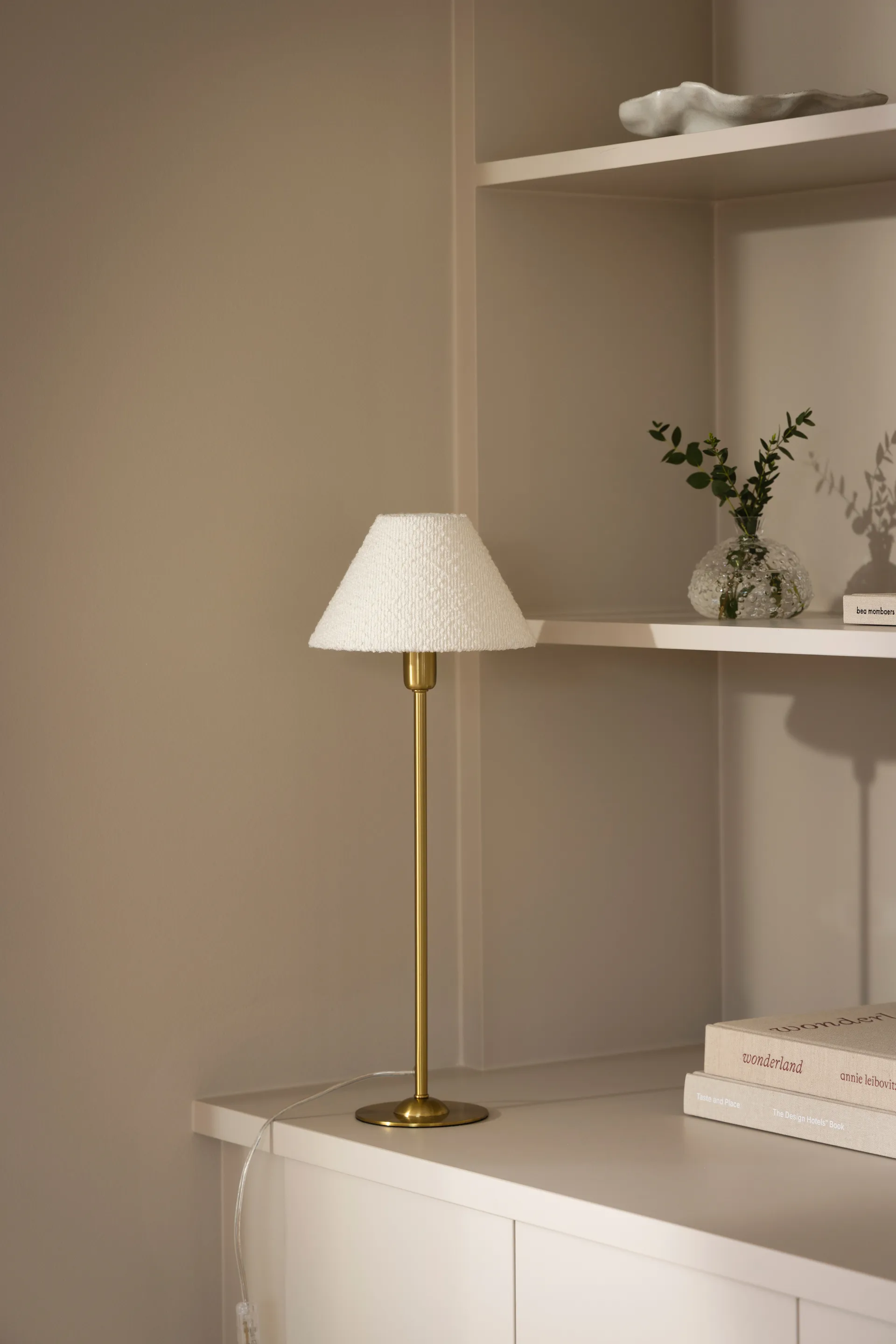 Iris 20 lampenkap, Bouclé wit Globen Lighting