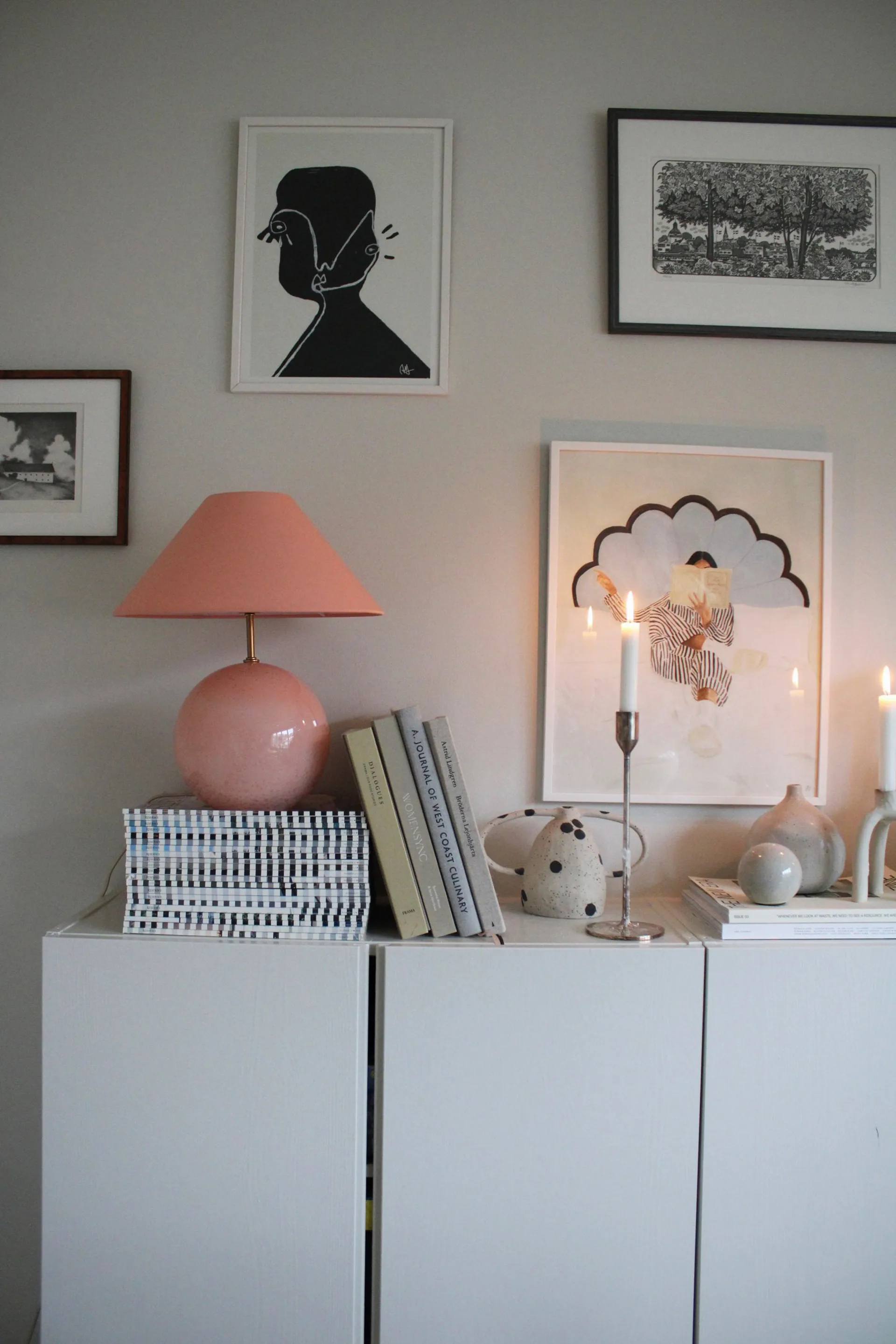 Iris 35 tafellamp 39 cm, Blush Globen Lighting