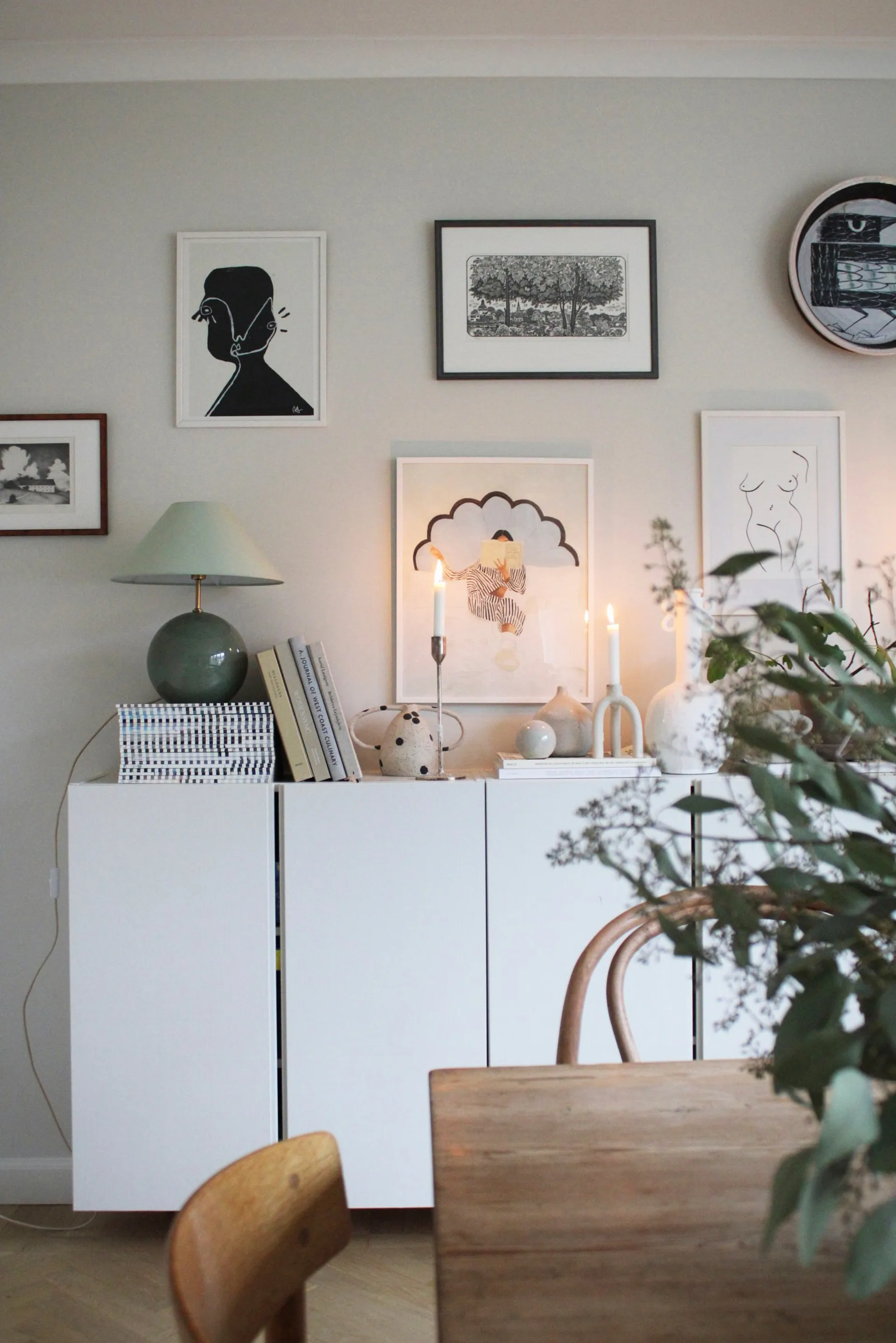 Iris 35 tafellamp 39 cm, Groen Globen Lighting