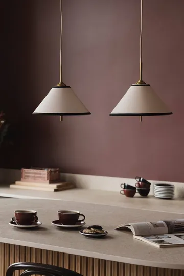 Iris pendel 25 - Crème-noir (wit-goudkleurig) - Globen Lighting