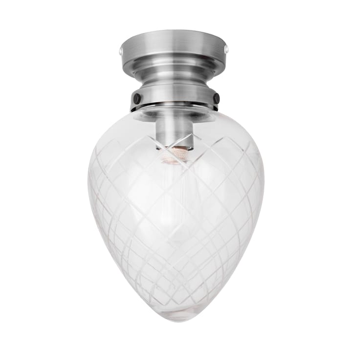 Juni IP44 plafondlamp - Antiekstaal-helder - Globen Lighting
