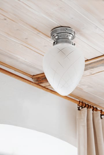 Juni IP44 plafondlamp - Antiekstaal-helder - Globen Lighting