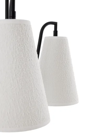 Lou pendel - 3, wit bouclé-zwart, 46x46 cm - Globen Lighting