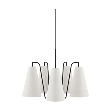 Lou pendel - 5, wit bouclé-zwart, 67x67 cm - Globen Lighting