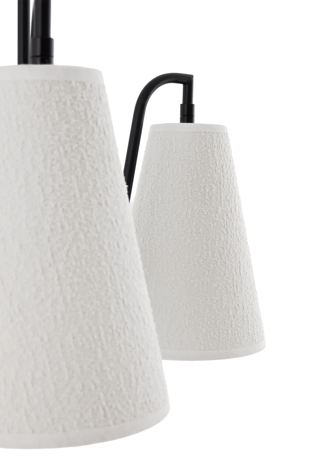 Lou pendel, 5, wit bouclé-zwart, 67x67 cm Globen Lighting