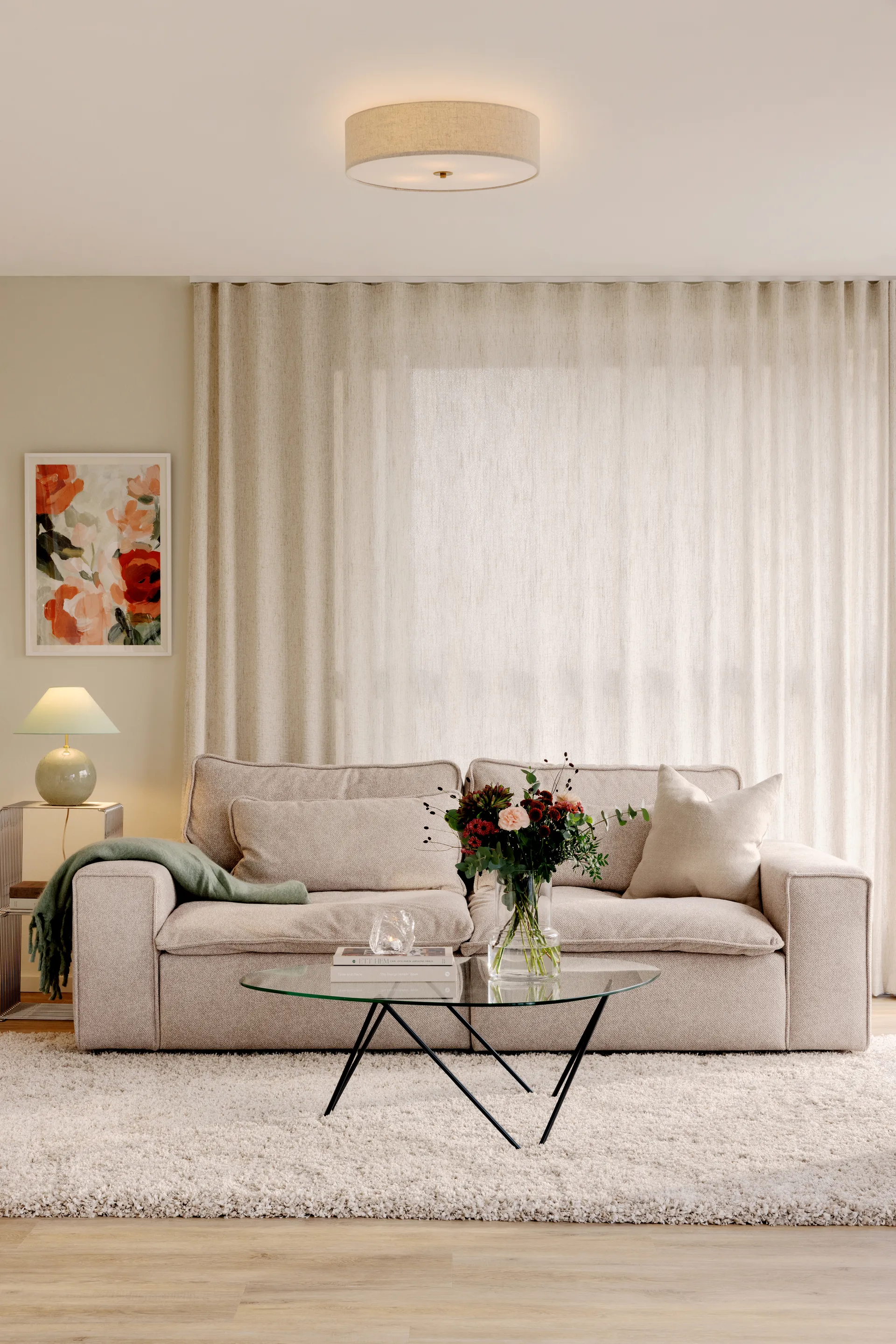 Noah 35 plafondlamp, Beige Globen Lighting