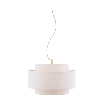 Noah pendel Ø50 cm - Bouclé wit - Globen Lighting