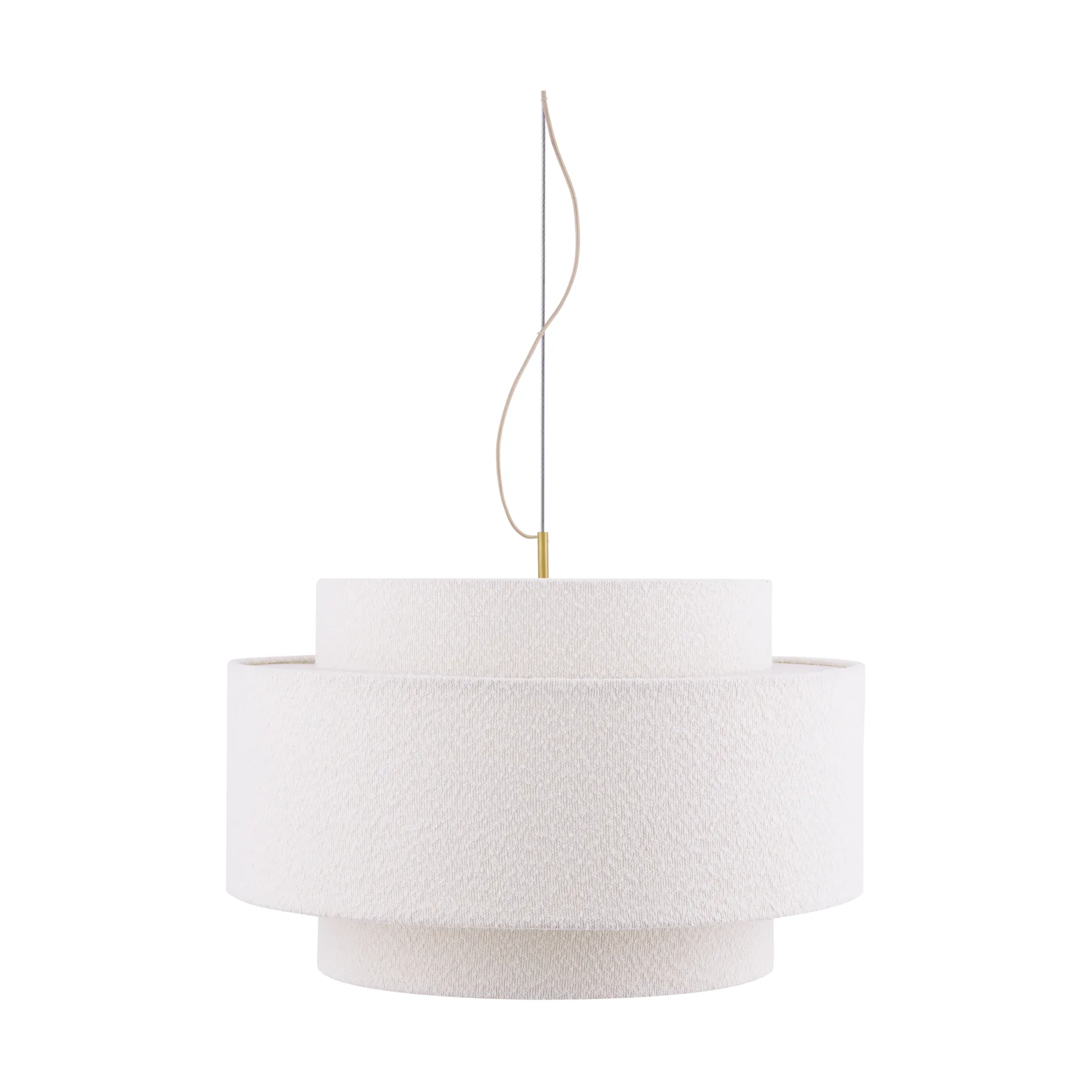 Noah pendel Ø70 cm, Bouclé wit Globen Lighting