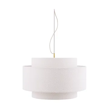 Noah pendel Ø70 cm - Bouclé wit - Globen Lighting
