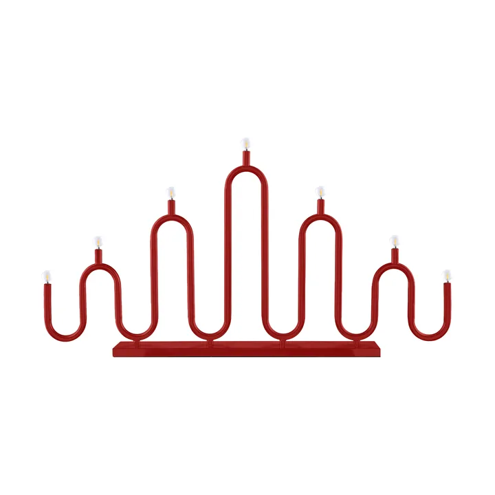 Noel 7 adventskandelaar - Rood - Globen Lighting