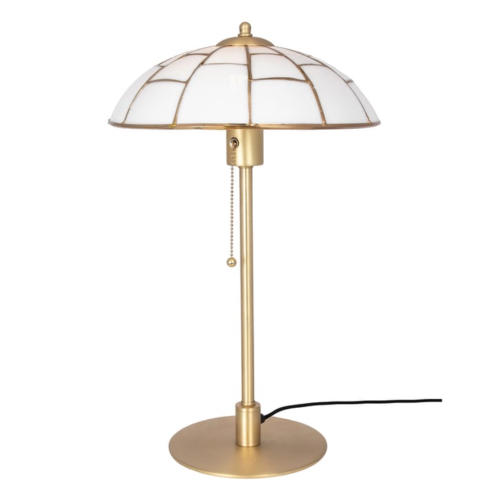 Ombrello tafellamp wit glas - Geborsteld messing - Globen Lighting
