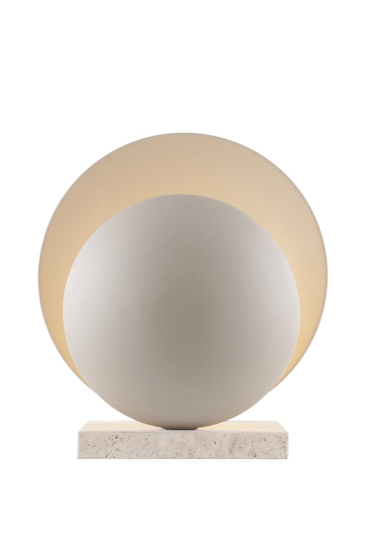 Orbit tafellamp, Beige-travertijn Globen Lighting