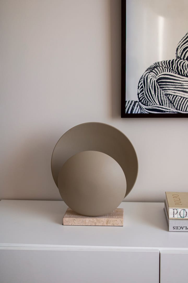 Orbit tafellamp, Beige-travertijn Globen Lighting