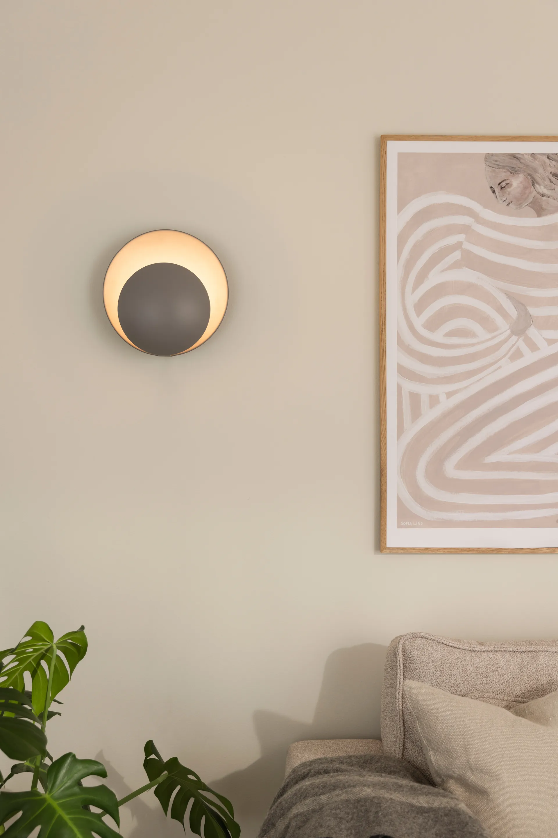 Orbit wandlamp, Grijs Globen Lighting